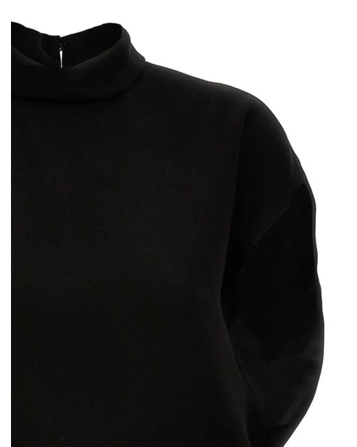 Max Mara Black Mock-Neck Mini Dress
