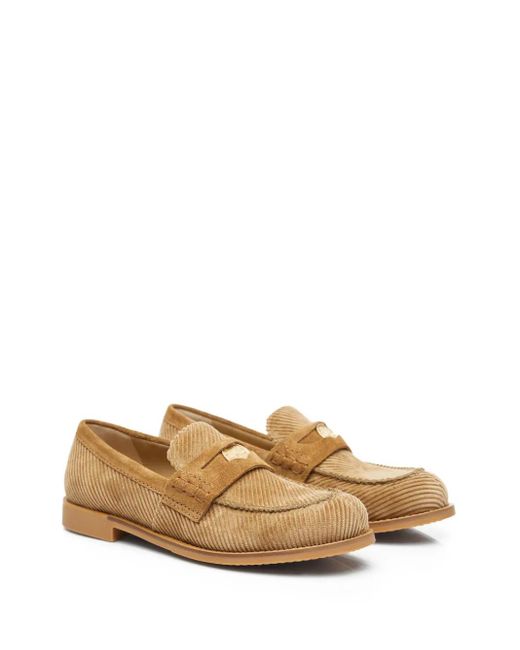 Miu Miu Brown Corduroy Loafers for men