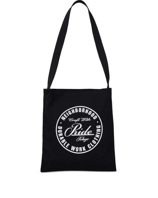 Neighborhood Handtasche mit Logo-Print in Black für Herren
