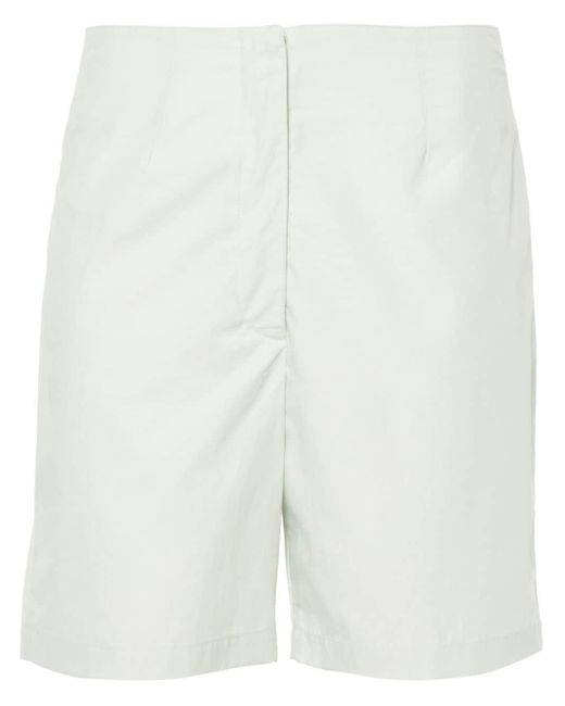Loulou Studio White Dart-detail Cotton Shorts