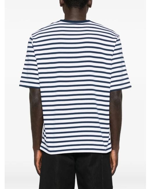AMI Blue Cotton Short Sleeves T-Shirt Adc for men