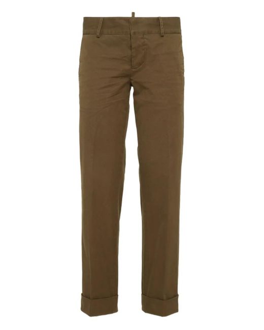 DSquared² Broek Met Logoplakkaat in het Natural