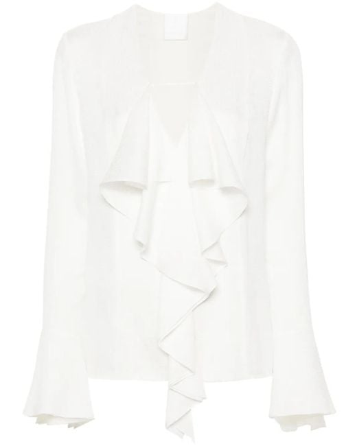 Givenchy White Ruffled Blouse