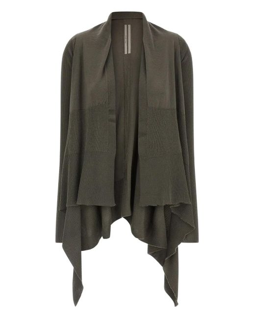 Cárdigan cruzado de canalé Rick Owens de color Gray