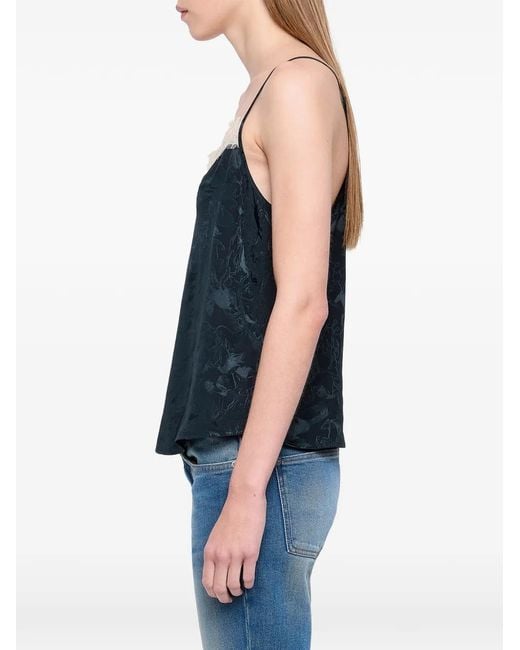 Zadig & Voltaire Black Cespa Jac Horses Camisole