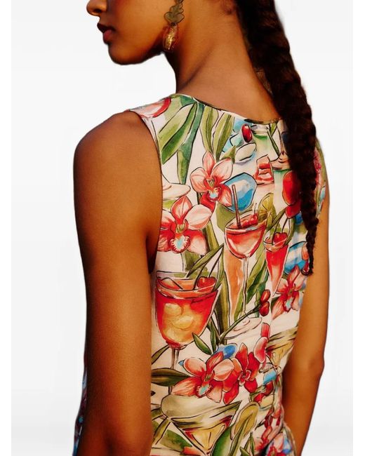 Farm Rio Metallic V-Neck Vest
