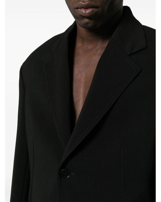 Lanvin Black Shoulder-pads Single-breasted Blazer for men