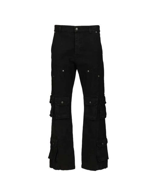 Off-White c/o Virgil Abloh Black Logo-Embroidered Cargo Pants for men