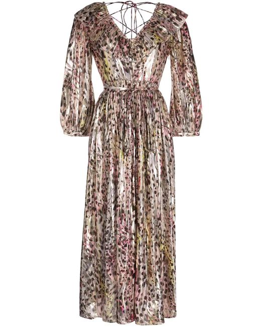 Hayley Menzies Multicolor Abstract-Pattern Print V-Neck Dress