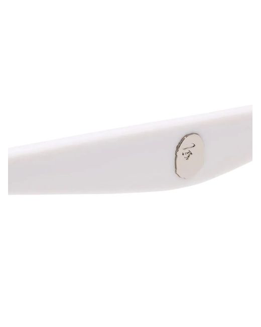 A Bathing Ape White Oval-Frame Sunglasses