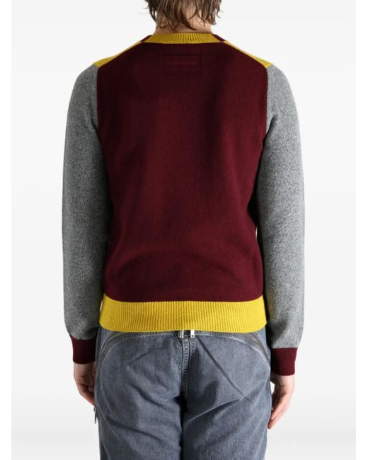 Givenchy Yellow Colour-Block Wool Sweater for men