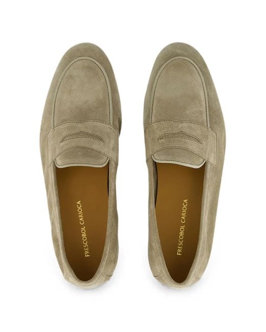 Frescobol Carioca Natural Leme Suede Loafers for men