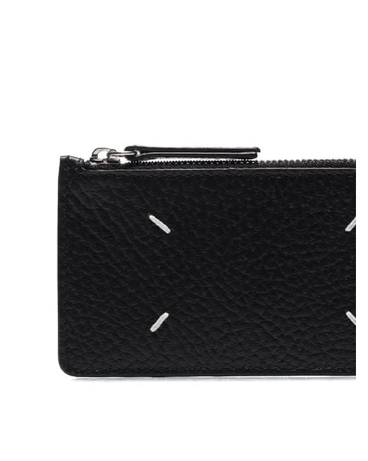 Maison Margiela Black Zip-Fastening Leather Card Holder