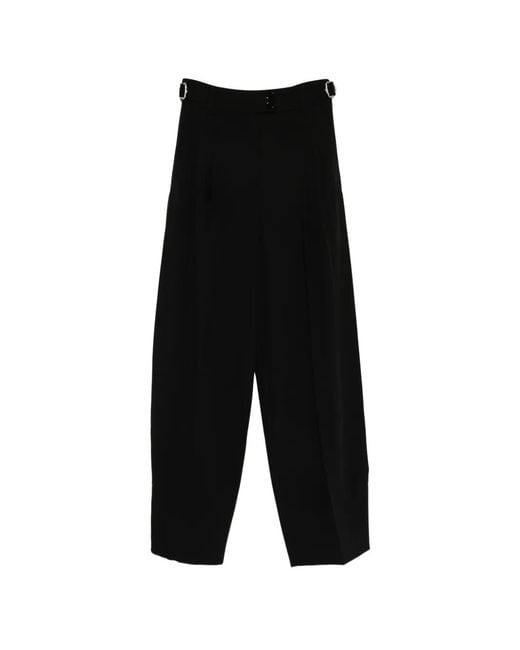 Patrizia Pepe Black Strap Wide Trousers