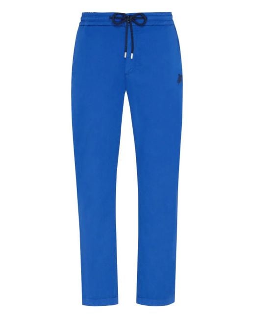 Vilebrequin Blue Cotton Track Pants for men