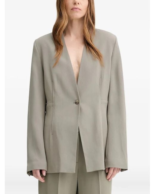 Blazer Sakitra con botón Samsøe & Samsøe de color Gray