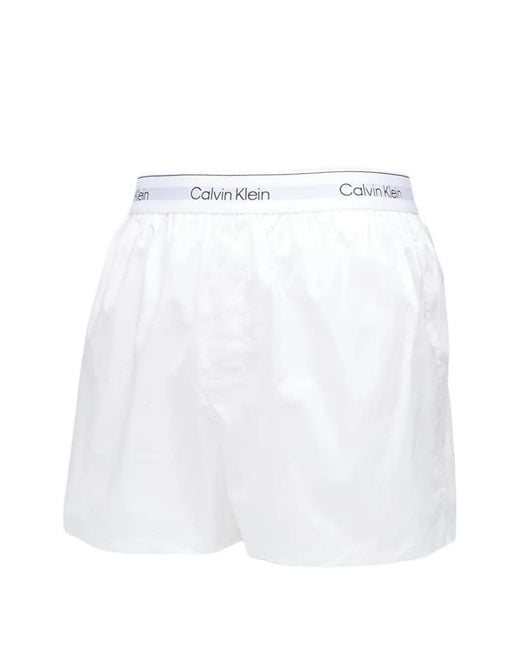 Calvin Klein Blue 3-Pack Logo-Waistband Boxer Shorts for men