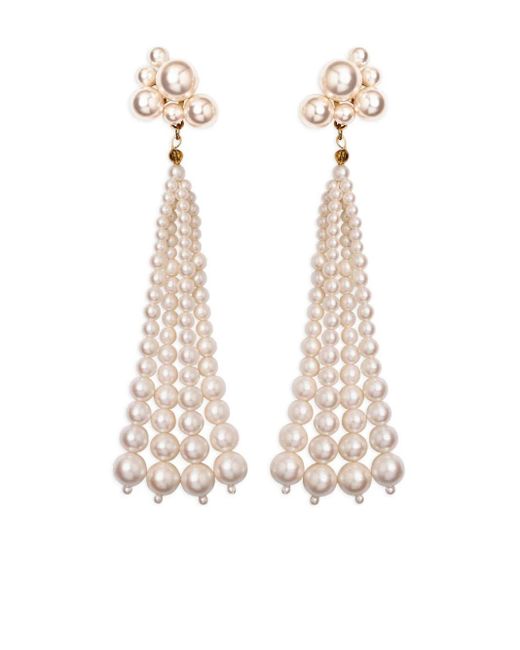 Jennifer Behr White Charlena Earrings