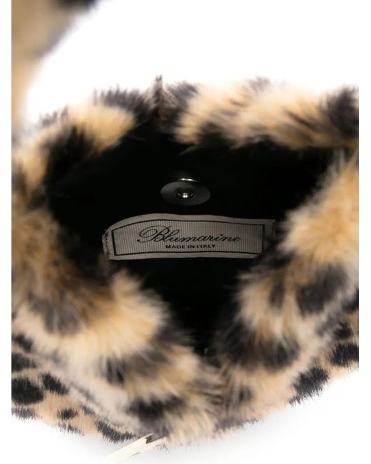 Blumarine Multicolor Mini Faux-Fur Heart Bag