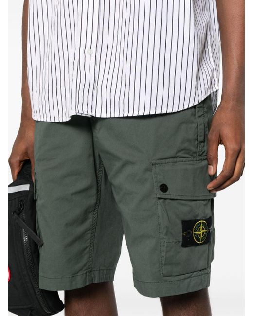 Stone Island Cargo-Shorts mit Kompass-Patch in Green für Herren