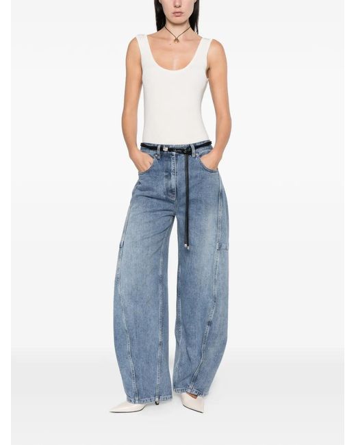 Tibi Blue Sid Panelled Jeans