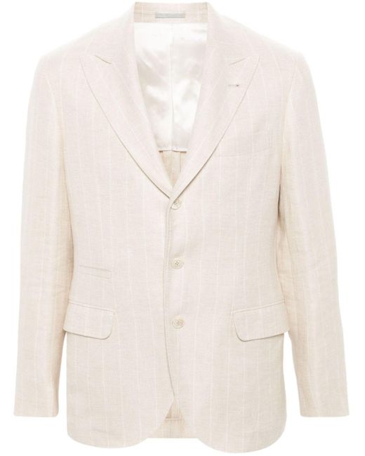Brunello Cucinelli Natural Linen Suit-Type Jacket for men