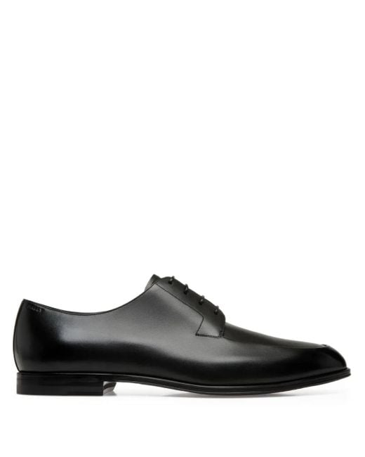 Bally Black Leather Derby Shoes for men