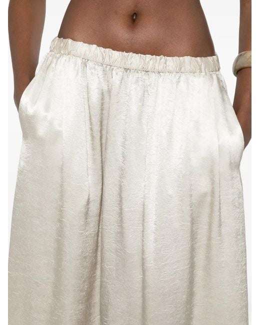 Enza Costa White Satin Skirt