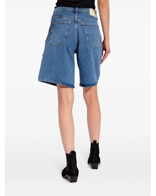 Rag & Bone Blue Knee-Length Denim Shorts