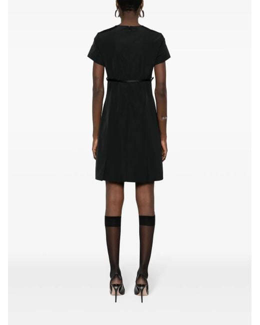 Givenchy Black Voyou Cotton Blend Mini Dress