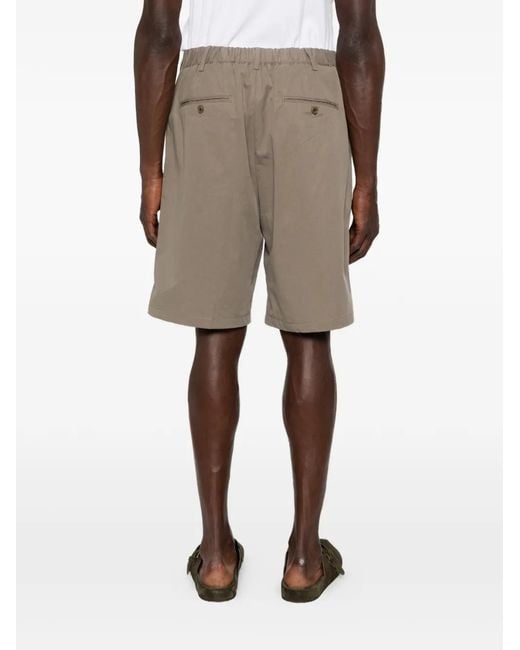 Myths Gray Pleated-Detail Shorts for men