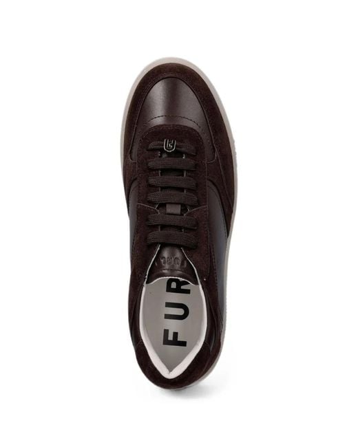 Furla Brown Allegra Suede-Panel Sneakers
