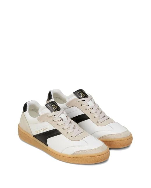Marc O' Polo White Panelled Low-Top Sneakers