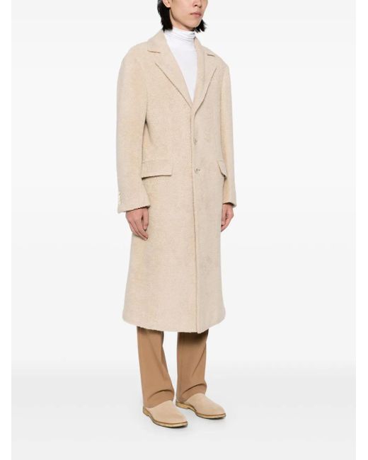 Kiton Natural Single-Breasted Coat for men