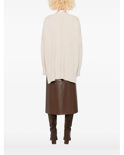 Cardigan Con Tasche Applicate di Roberto Collina in White