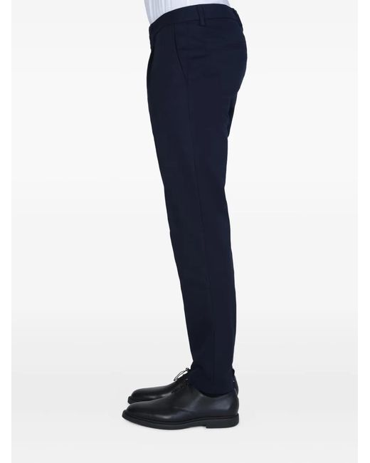 Boss Blue Logo-Patch Trousers for men