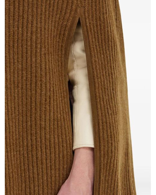 Ferragamo Brown Cashmere Blend Cape