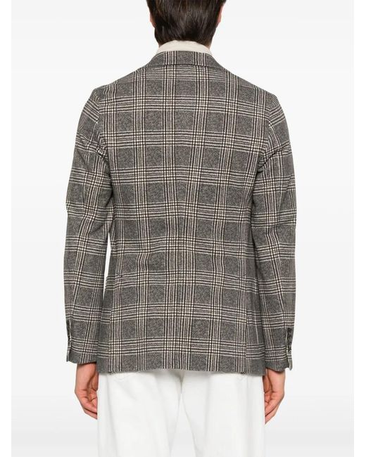 Circolo 1901 Gray Price Of Wales-Check Blazer for men