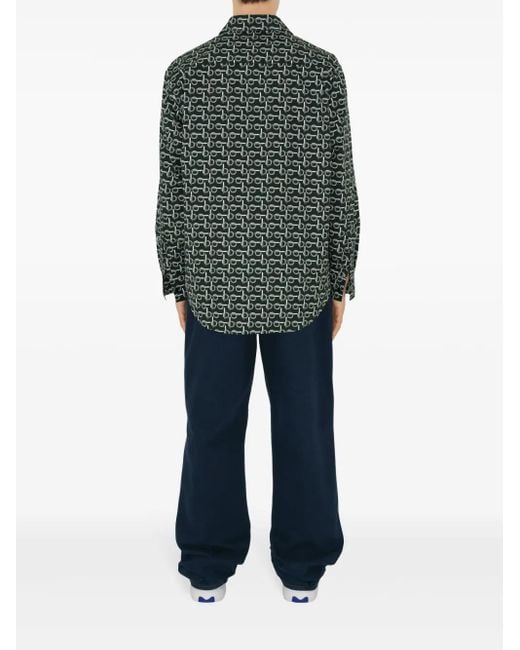 Burberry Green B Cotton Shirt for men