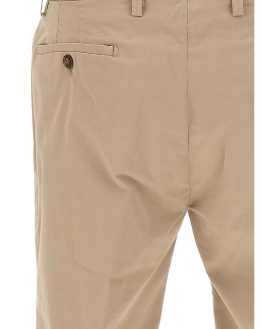 Briglia 1949 Natural Pleated Turn-Up Shorts for men