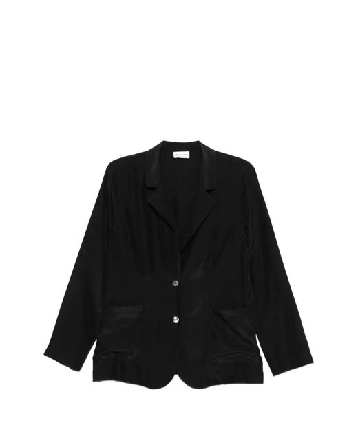 P.A.R.O.S.H. Black Saxon Button Patch-Pocket Blazer