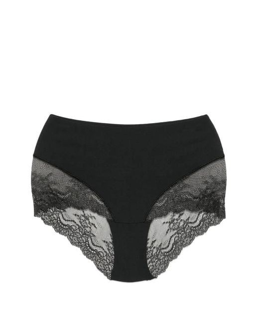 Spanx Black Lace-Detailed Brief