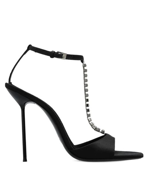 Sandali Lidia Con Cinturino A T E Catena Di Cristalli 105 Mm di Paris Texas in Black