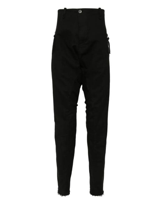 Masnada Black Drop-Crotch Trousers for men