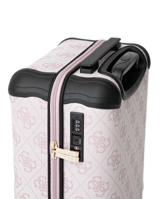 Guess White Berta Koffer Mit Monogramm-Print