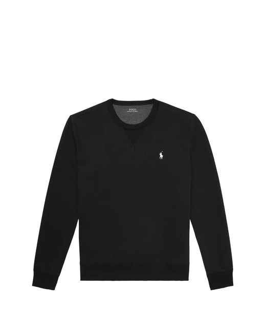 Polo Ralph Lauren Black Logo-Embroidered Sweater for men