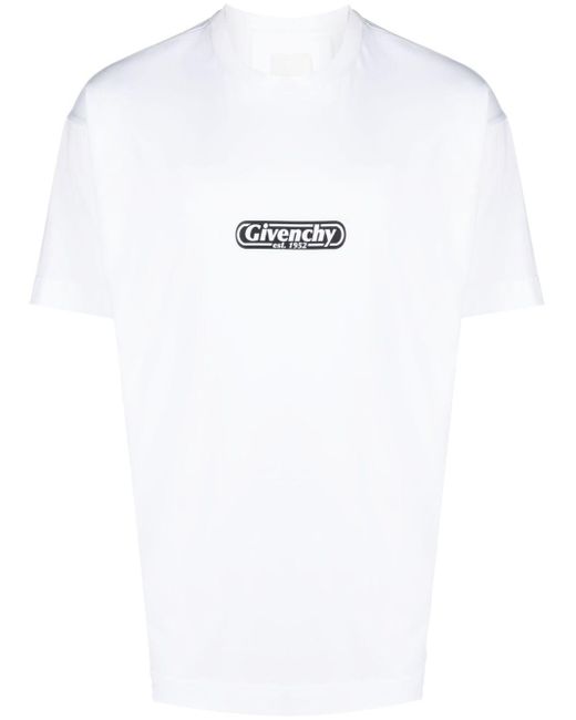 T-shirt en jersey de coton à imprimé logo Givenchy pour homme en coloris White
