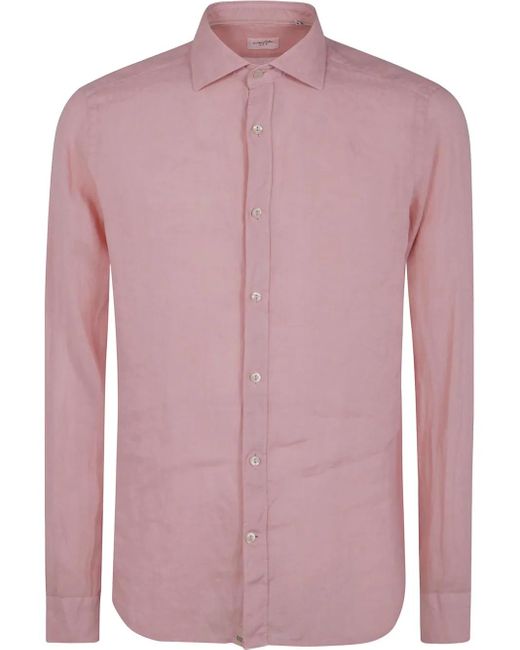 Camicia di Tintoria Mattei 954 in Pink da Uomo