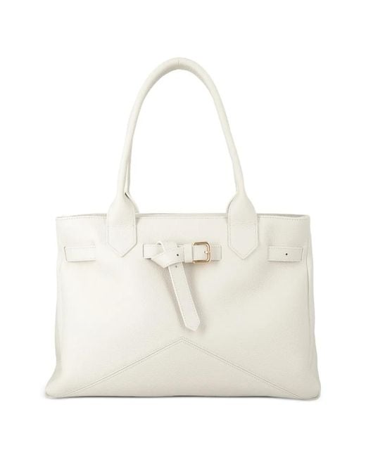 Ballantyne White Medium Kate Tote Bag