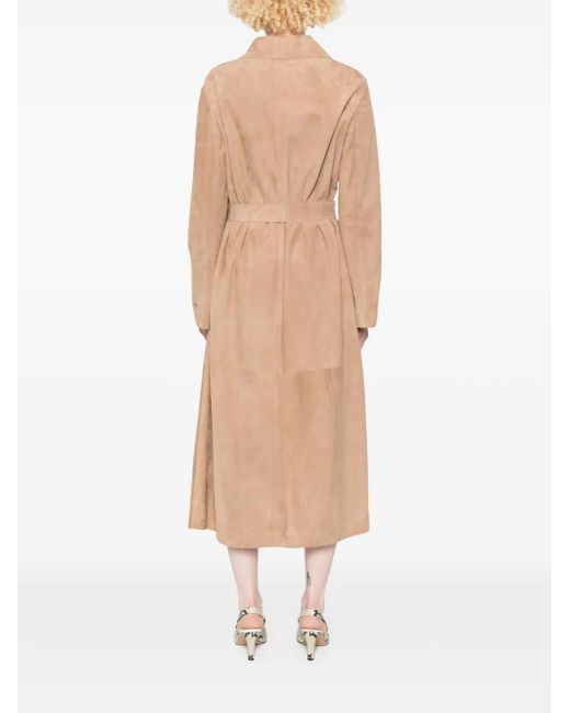 Fendi Natural Suede Coat